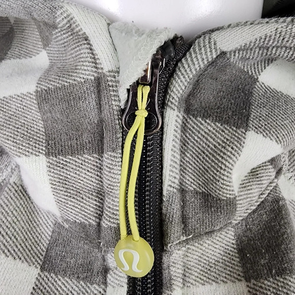 Lululemon Athletica  Original Scuba Hoodie Two-Tone Green Checker Plaid No Size - Picture 4 of 11